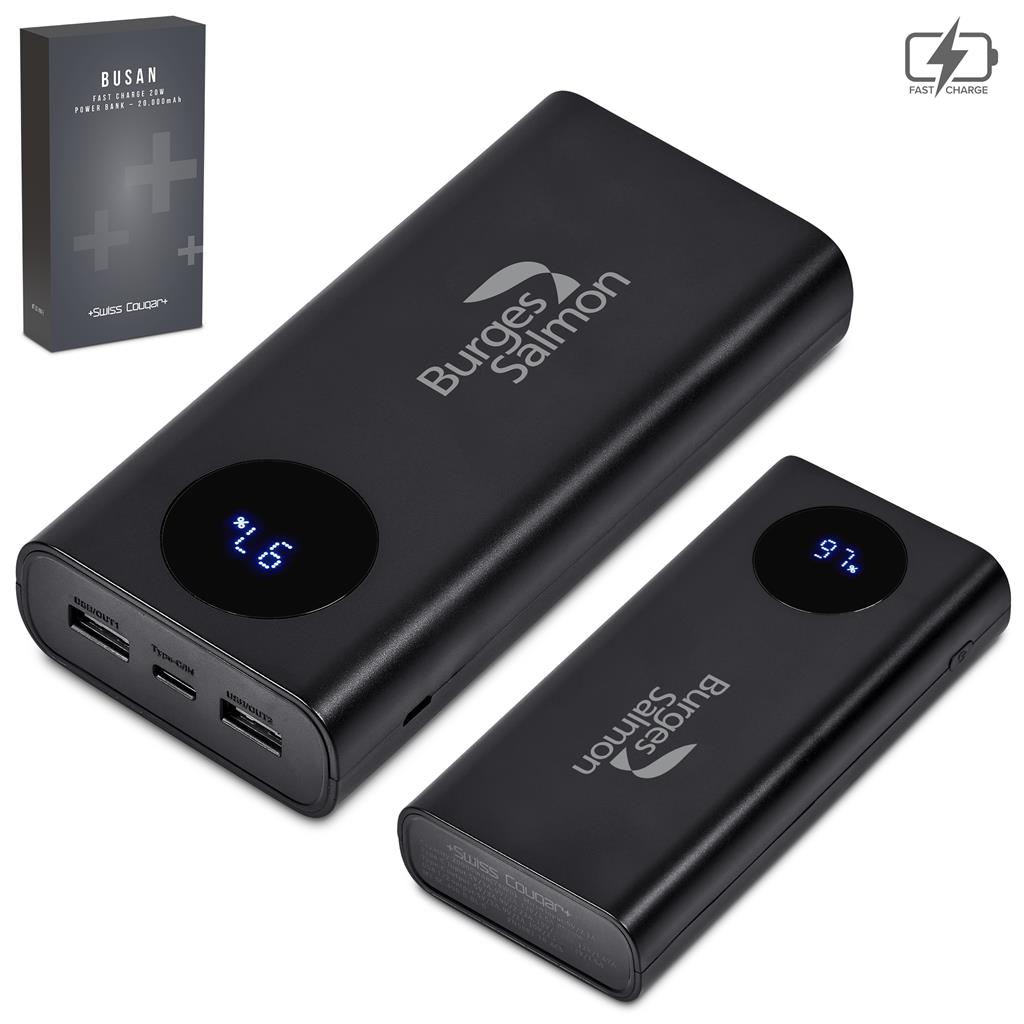 Swiss Cougar Busan Fast Charge 20W Power Bank - 20 000mAh - Image 2