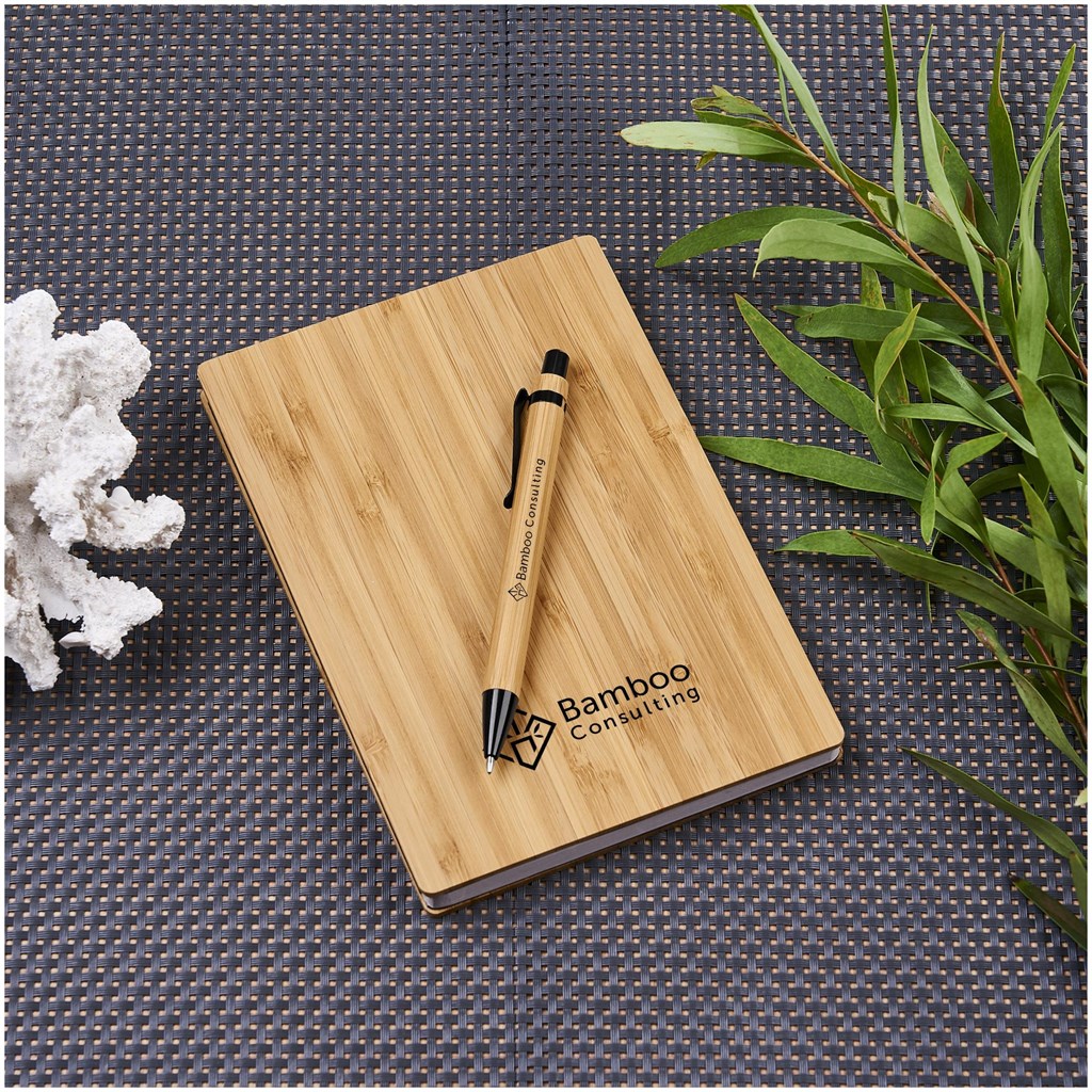 Okiyo Yahari Bamboo Notebook & Pen Set - Image 2