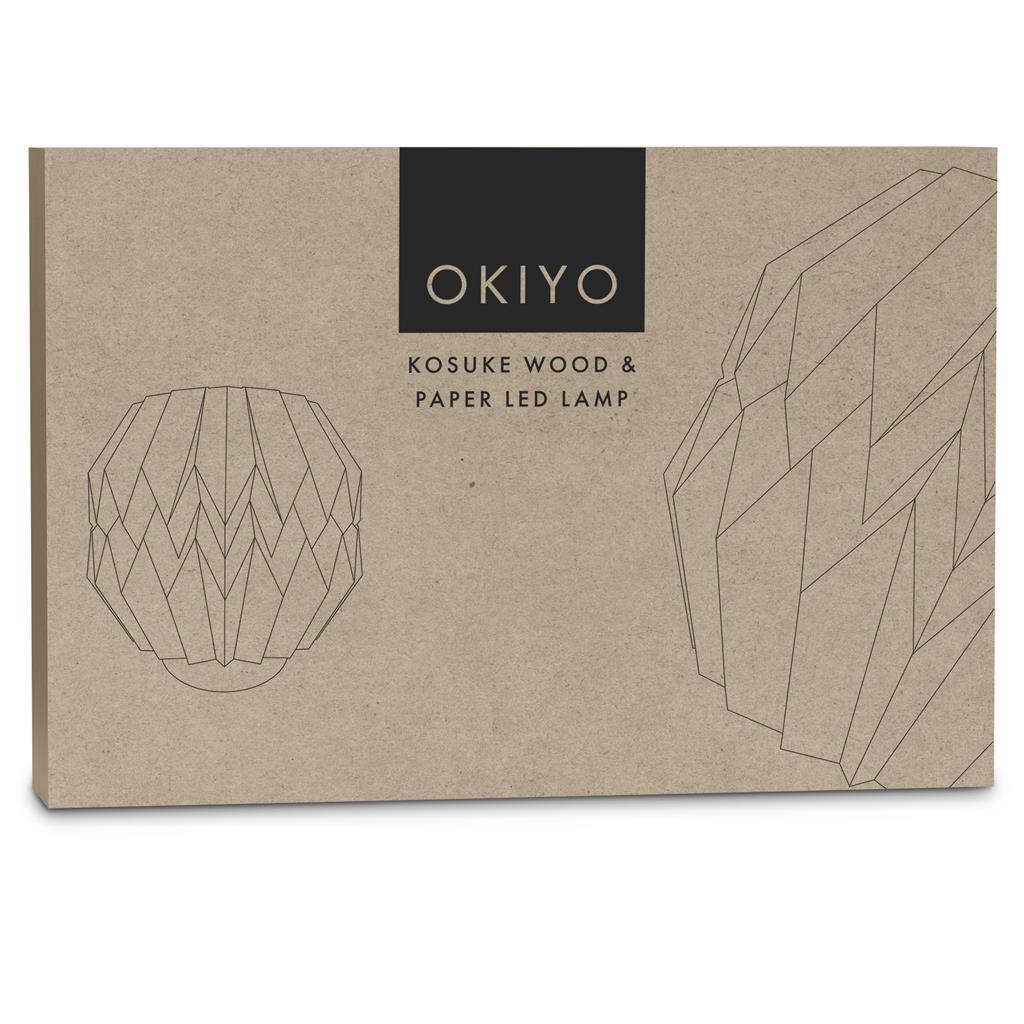 Okiyo Kosuke Wood & Paper LED Lamp - Image 4