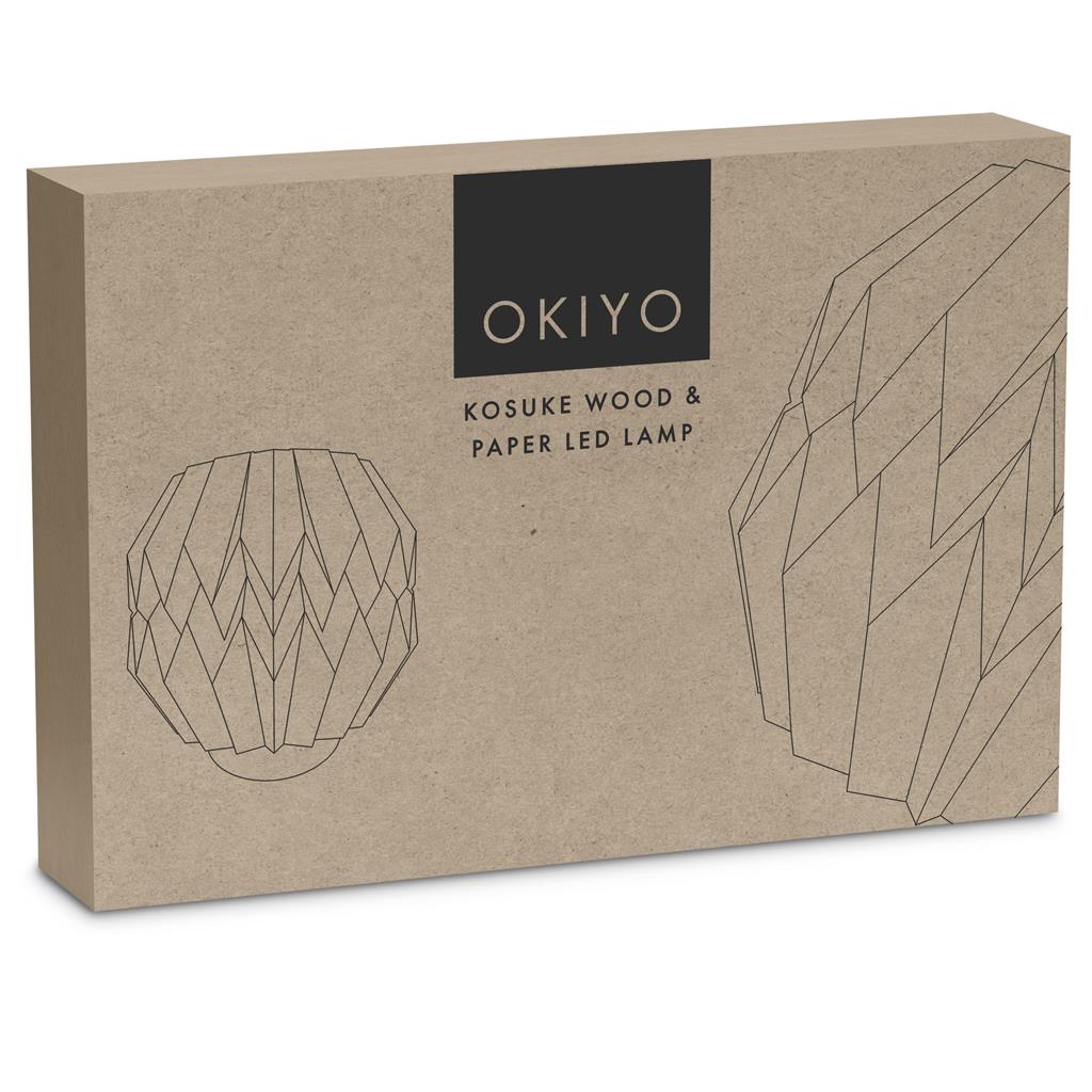 Okiyo Kosuke Wood & Paper LED Lamp - Image 5