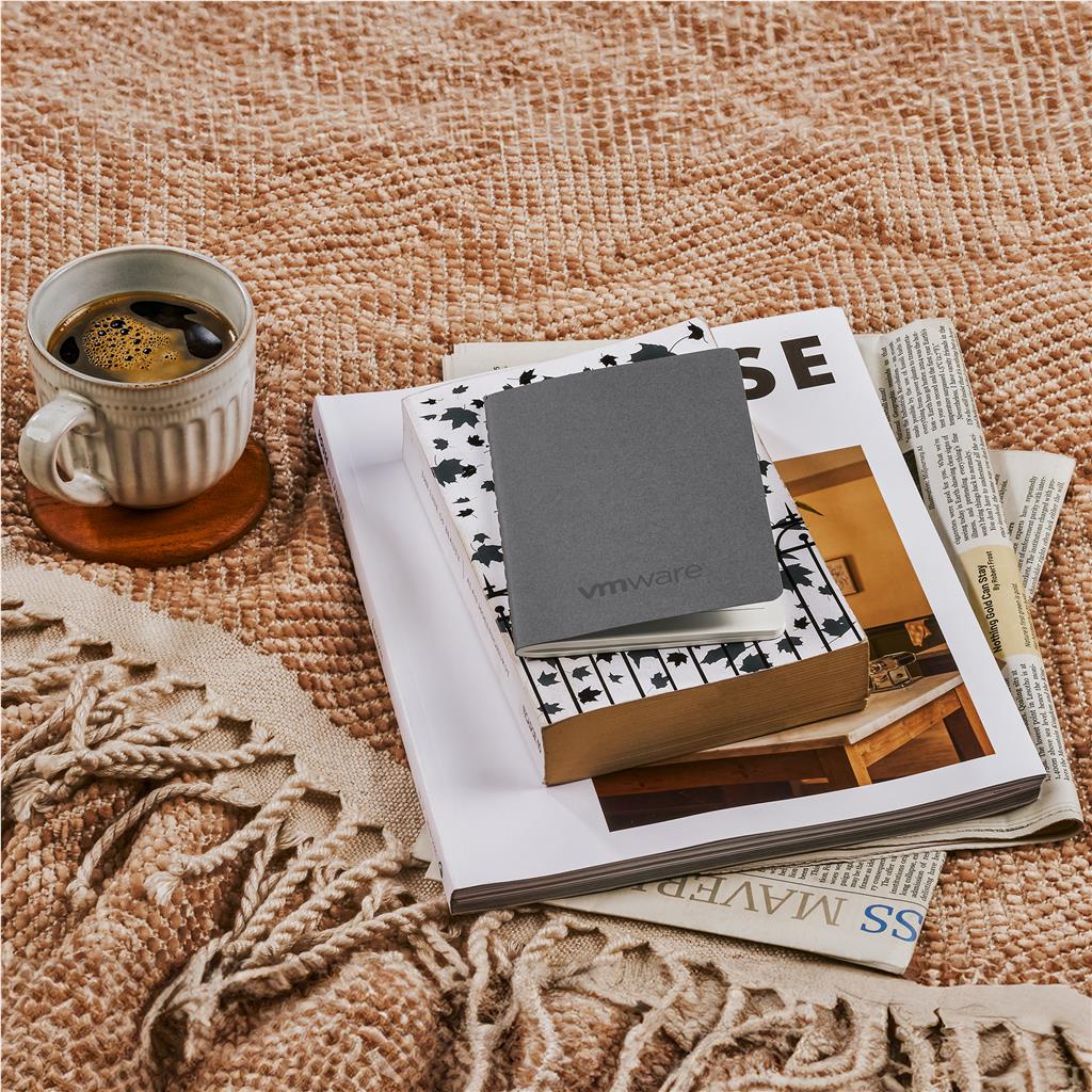 Okiyo Emika FSC Certified Paper A6 Soft Cover Notebook - Dark Grey - Image 8