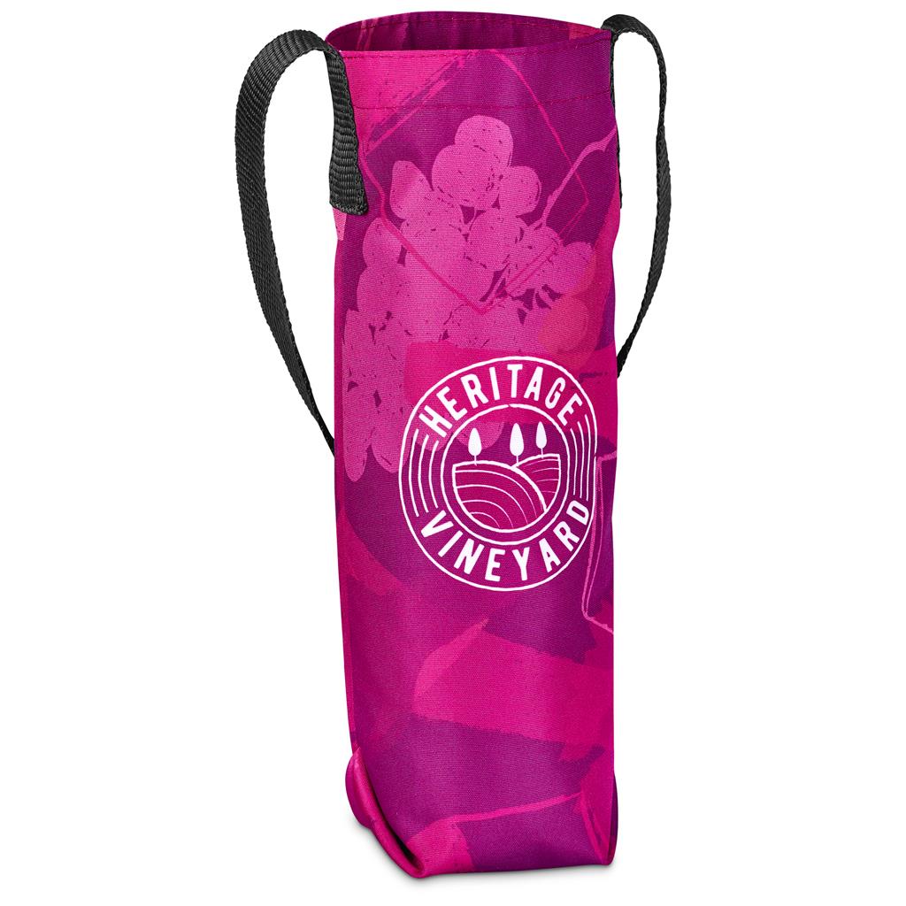 Pre-Production Sample Hoppla Cellaro Polyester Wine Bottle Gift Bag - Image 4