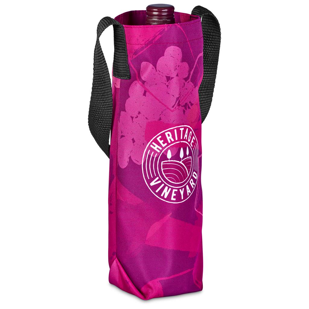 Pre-Production Sample Hoppla Cellaro Polyester Wine Bottle Gift Bag - Image 2