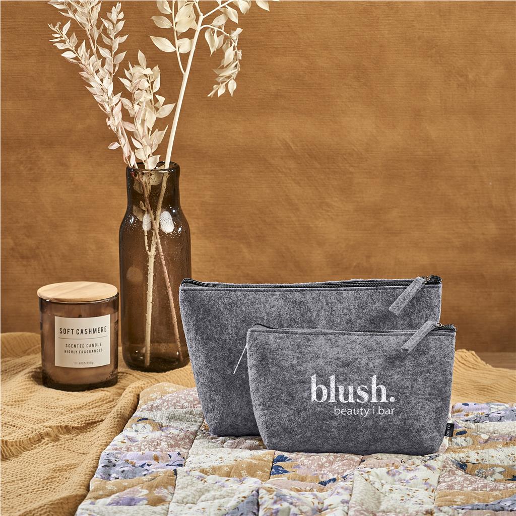 Okiyo Kesho Recycled PET Felt Mini Cosmetic Bag - Image 10