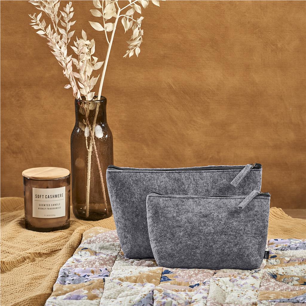 Okiyo Kesho Recycled PET Felt Mini Cosmetic Bag - Image 5