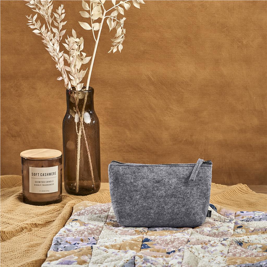 Okiyo Kesho Recycled PET Felt Mini Cosmetic Bag - Image 6