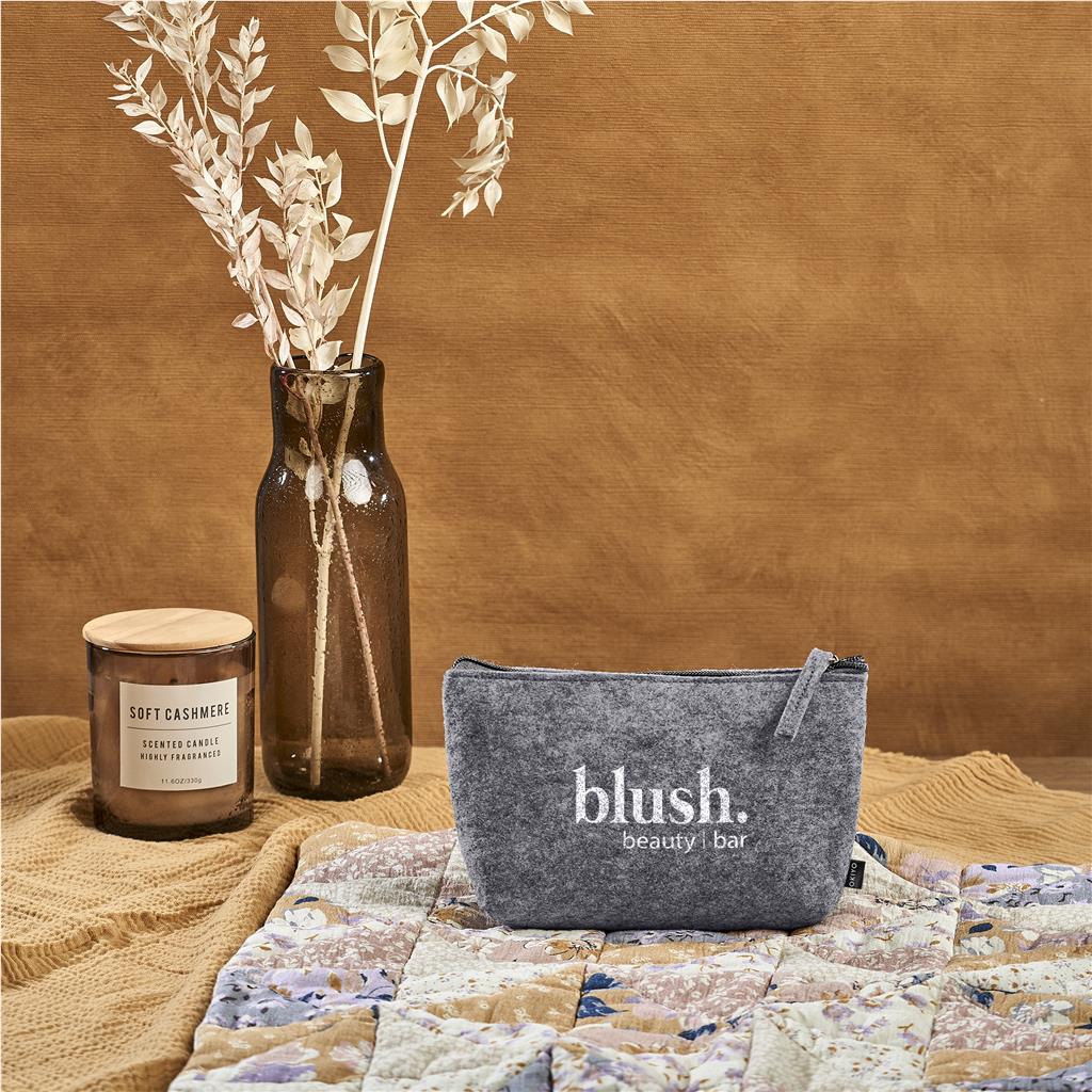 Okiyo Kesho Recycled PET Felt Mini Cosmetic Bag - Image 9