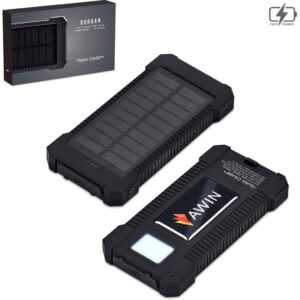 Swiss Cougar Durban Fast Charge 20W Solar Power Bank -10 000mAh