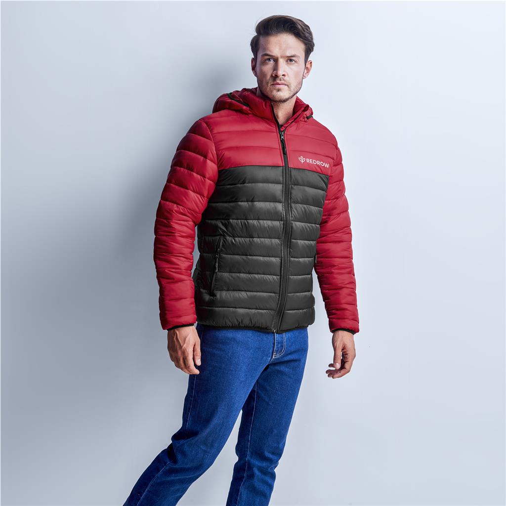 Mens Kyoto Two-Tone Jacket - Black Red - Image 5