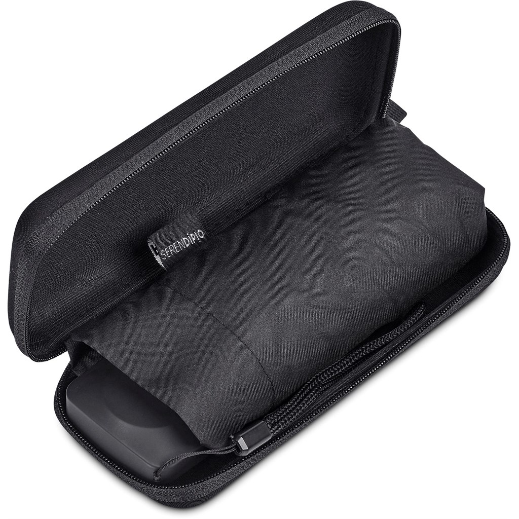 Serendipio Salem Recycled PET Compact Umbrella with EVA Pouch - Image 5