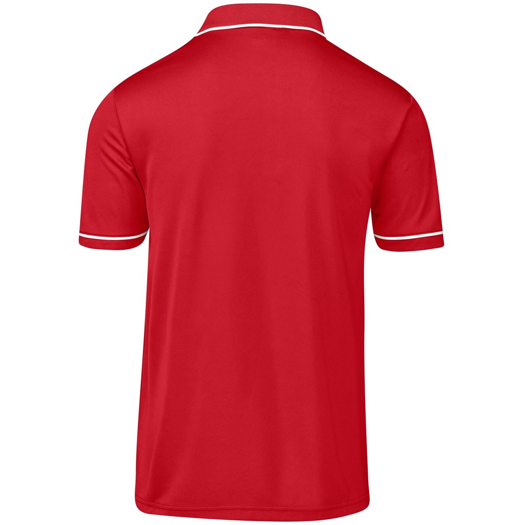 Mens Osaka Golf Shirt - Red - Image 3