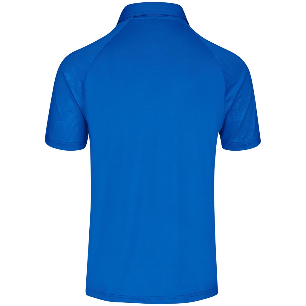 Mens Santorini Golf Shirt - Blue - Image 2