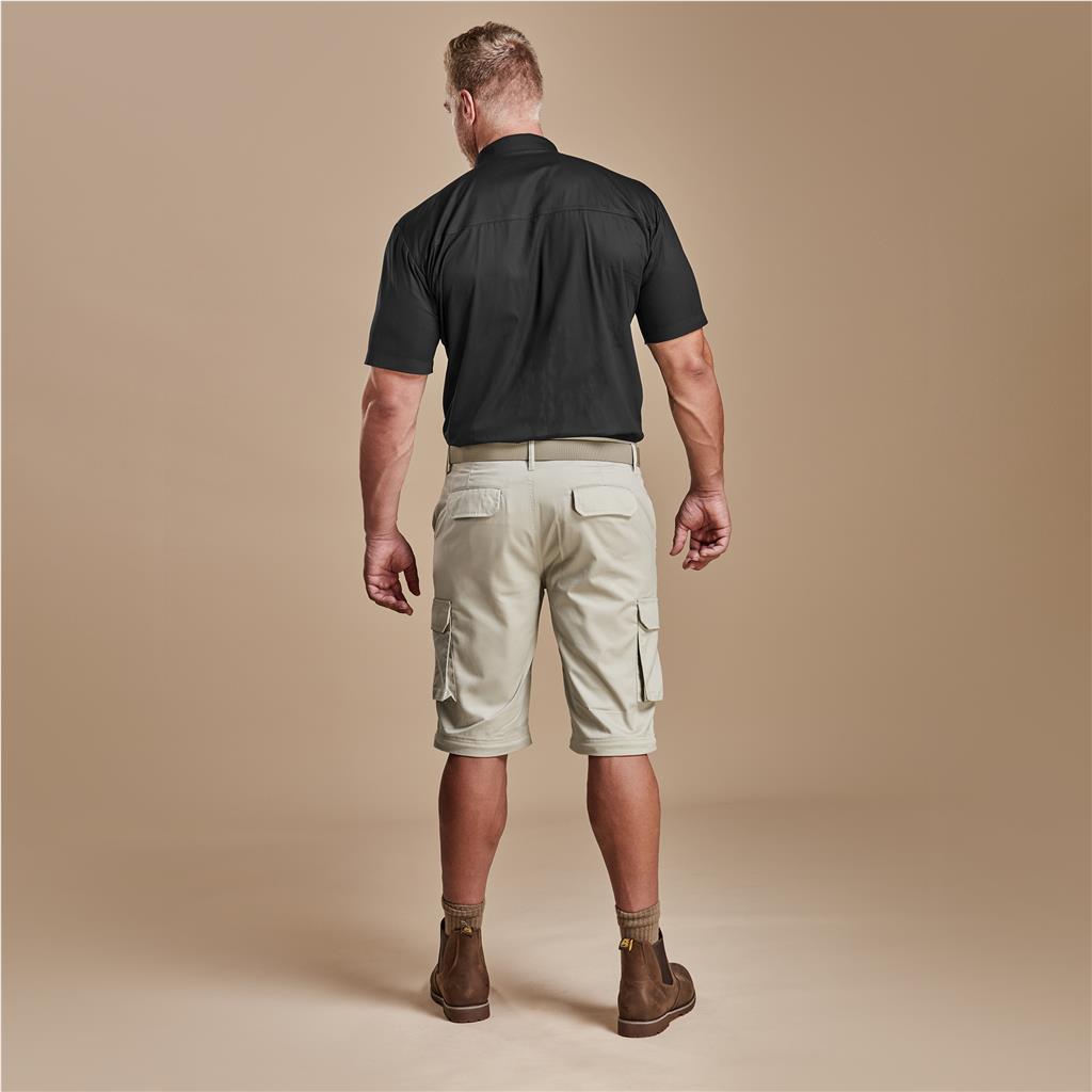 Mens Cargo Zip Off Pants - Stone - Image 4