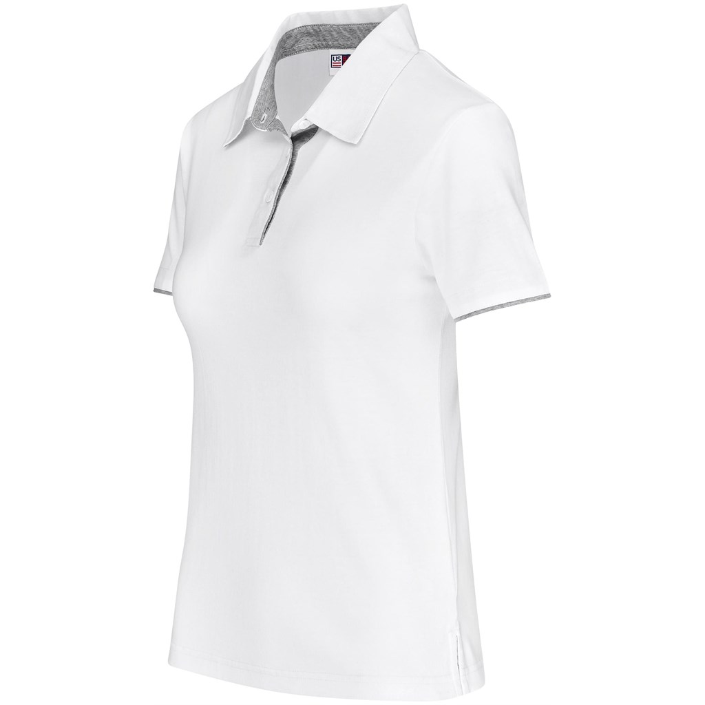 Ladies Delta Golf Shirt - White - Image 2