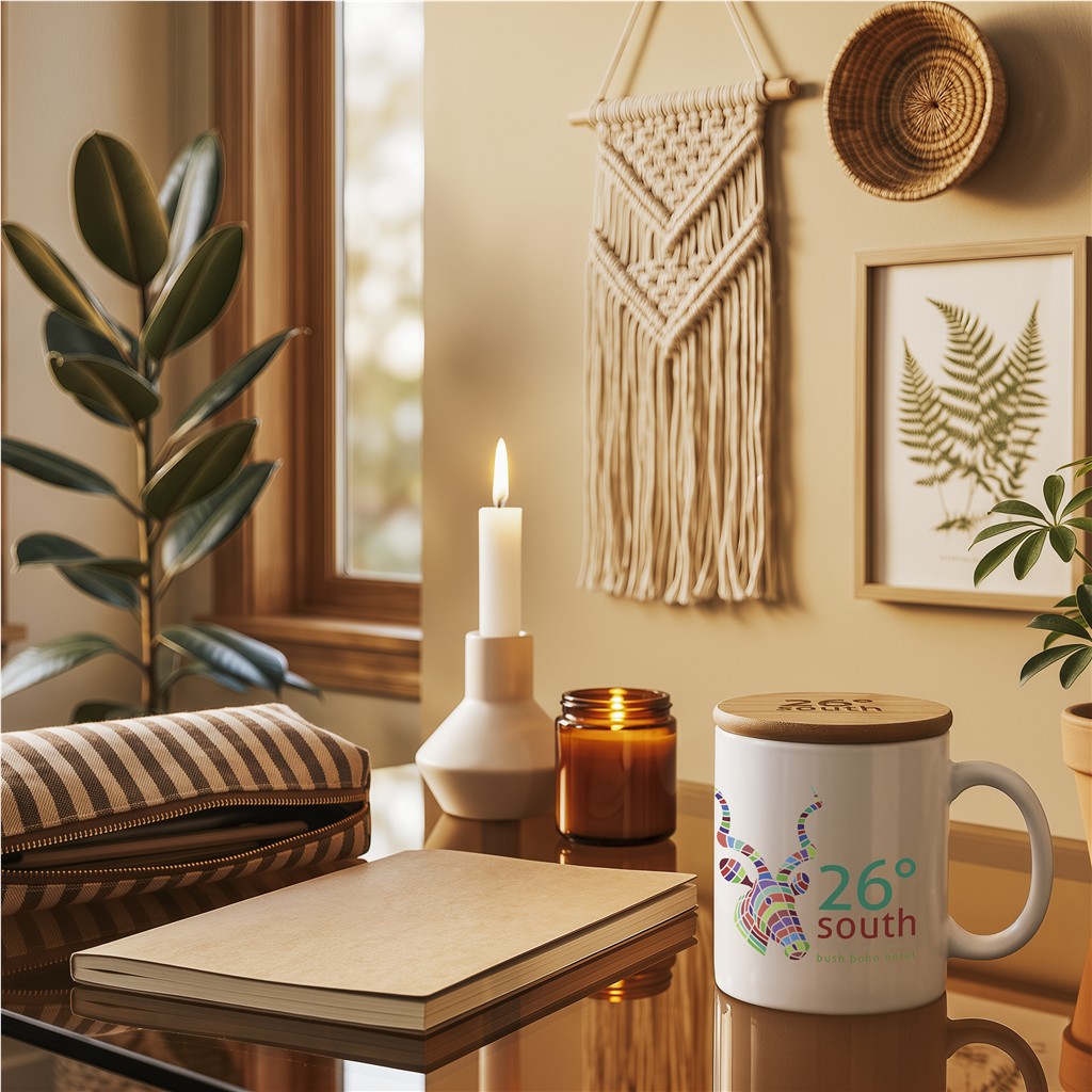 Okiyo Sozo Bamboo & Ceramic Sublimation Coffee Mug - 330ml - Image 8
