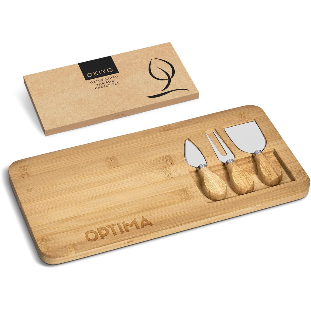 Okiyo Chizu Bamboo Cheese Board Set - Image 2