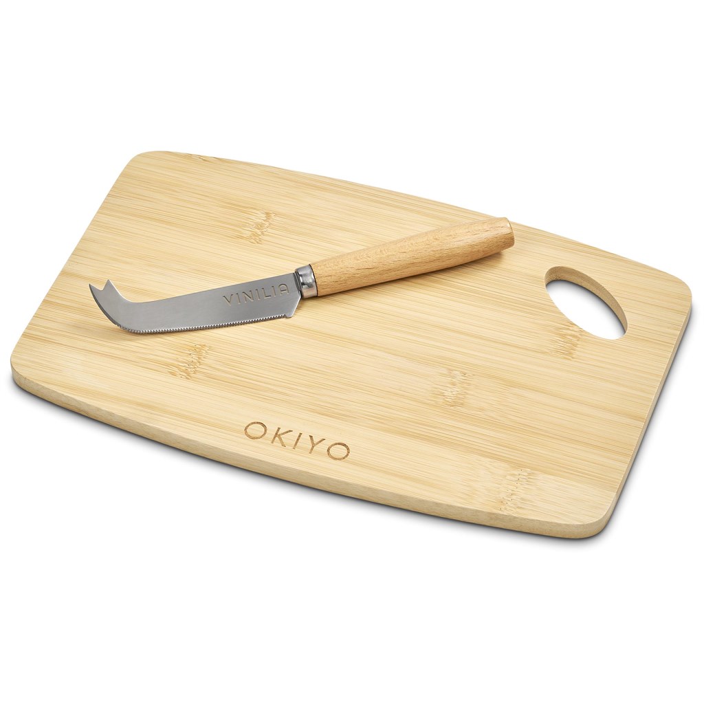 Okiyo Edamu Bamboo Cheese Board Set - Image 4