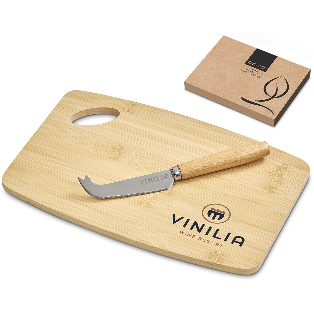 Okiyo Edamu Bamboo Cheese Board Set - Image 11