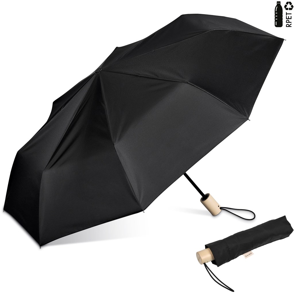 Okiyo Ameno Recycled PET Auto-Open Compact Umbrella - Image 5